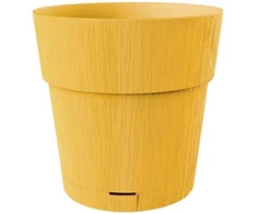 Stefanplast Gėlių vazonas su padėklu Ethica Ø15x15cm garstyčių geltonumo