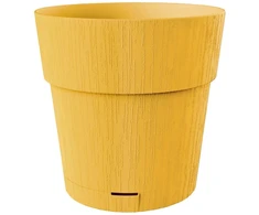 Stefanplast Gėlių vazonas su padėklu Ethica Ø30x29cm garstyčių geltonumo