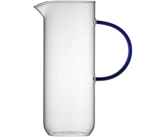 Lyngby Glas stiklinis ąsotis Torino 1,1l, skaidrus/mėlynas