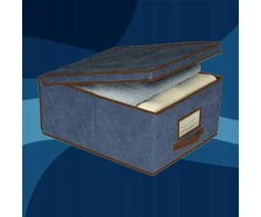 ORDINETT Box fabric 48x36x19cm Mėlyna