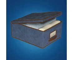 ORDINETT Box fabric 48x36x19cm Mėlyna