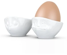 Lumarko Fiftyeight Products „FIFTYEIGHT“ kiaušinių formos puodelių rinkinys Nr. 1 – baltas, bučinių ir svajingų skonio