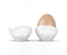 Lumarko Fiftyeight Products „FIFTYEIGHT“ kiaušinių formos puodelių rinkinys Nr. 1 – baltas, bučinių ir svajingų skonio