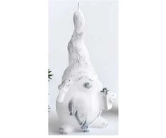 Mondex GNOME figūrėlė žvakė 8x15cm parafino balta