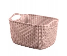Curver Basket Knit S rectangle 8L 30x22x17cm pink