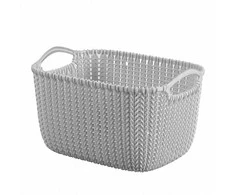 Curver Basket Knit S rectangle 8L 30x22x17cm light pilkas