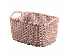 Curver Basket Knit XS rectangle 3L 25x18x14cm pink