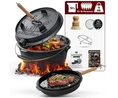 Lumarko Gusskönig Wypalany Dutch Oven Rinkinys 12L bez nóg