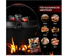 Lumarko Gusskönig Wypalany Dutch Oven Rinkinys 12L bez nóg