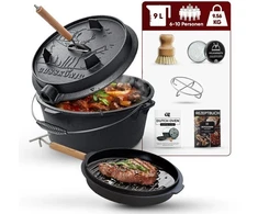 Lumarko Gusskönig Wypalany Dutch Oven Set 9L bez nóg