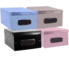 ORDINETT Vinilo dėžutė 50x38x24cm Cloe PVC Įvairių spalvų