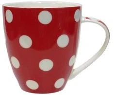Asi Collection Mug "Dots" 513 ml red with baltas dots