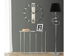 Lumarko Sieninis laikrodis SILVERY, metalinis, baltas, 61x63 cm
