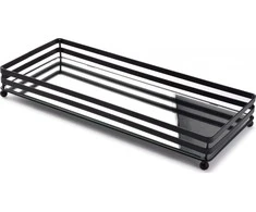 Mondex CEDRIC dekoratyvinis padėklas 39x16x5.5cm, juodas
