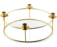 Mondex CEDRIC GOLD žvakidė ADVENTO DEKORACIJAI 30x30x11,5 cm