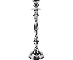 Mondex ŚWIECZNIK 36.5CM Sidabrinis METALOWY