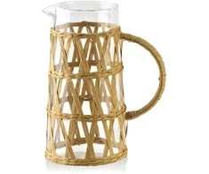 Mondex Since 1986 Mondex MODERNUS VIRTUVĖS stiklinis ąsotis 1,1 l 10 x 8 x 19,5 cm bohemiško stiliaus pinti