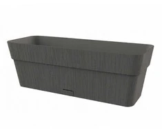 Stefanplast Flower box with tray Ethica 30x13x12cm pilkas