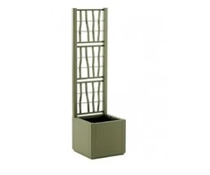 Stefanplast Flower box square with grid Ethica 36x36x140cm žalias