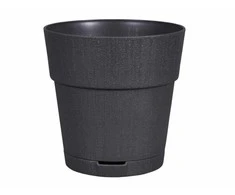Stefanplast Flower pot with tray Ethica Ø20x19cm pilkas