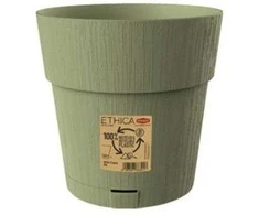 Stefanplast Flower pot with tray Ethica Ø20x19cm žalias