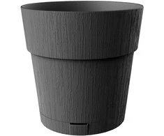 Stefanplast Flower pot with tray Ethica Ø25x25cm pilkas