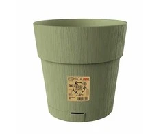 Stefanplast Flower pot with tray Ethica Ø25x25cm žalias
