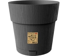 Stefanplast Flower pot with tray Ethica Ø30x29cm pilkas
