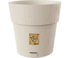 Stefanplast Flower pot with tray Ethica Ø30x29cm baltas