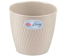 Stefanplast Gėlių vazonas Liberty Ø16x15cm baltas