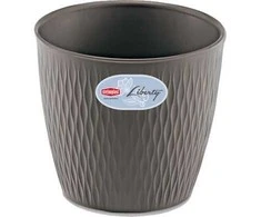 Lumarko Stefanplast Gėlių vazonas Liberty Ø16x15cm rudas