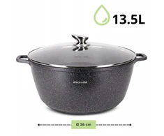 Kamille PUODAS 36cm 13,5L TRADICINIS AKMENIS SU DANGIU DUJŲ INDUKTACIJA