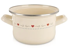 Lumarko Orion Katinimo katilas 16 cm, 1,4 l - Emaliuotas kremas - Universalus