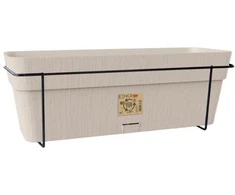 Stefanplast balkono komplektas su automatine laistymo sistema ir metaline atrama 50x18x17cm baltas