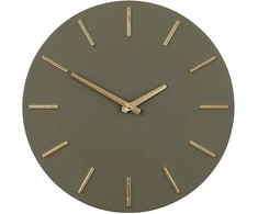 Lumarko Sieninis laikrodis ALUMINIOWY OLIWKOWY ŚR. 35,5CM MICA