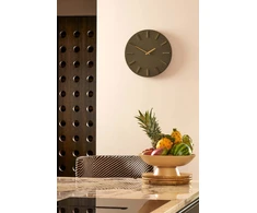 Lumarko Sieninis laikrodis ALUMINIOWY OLIWKOWY ŚR. 35,5CM MICA