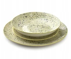 Lumarko Affek Design STRIPES BEIGE Indų rinkinys 18 dalių. 27/19/20 cm dubenėliai, 550 ml