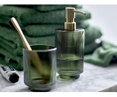 Lumarko Vonios kambario puodeliai „Clarity Žalias Glass“ dantų šepetėlio puodelis 30541