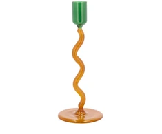 Lumarko Žvakidė Style Glass žalia/gintarinė (31324)