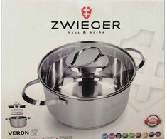 Puodas ZWIEGER VERON 3,9 l su dangčiu 22 cm / nerūdijantis plienas