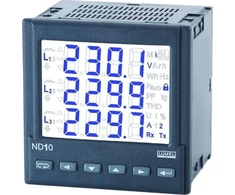 Lumel 3 fazių tinklo skaitiklis, I įėjimas 5A, U įėjimas 3x230/400V, išėjimas RS-485 sąsaja, KJ ND10 22100P1 sertifikatas