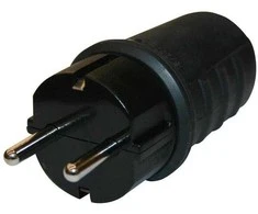 N_L Kištukas N&amp;L, 3P, 16A, 250V, IP44, juodos spalvos