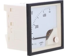 Lumel analoginis voltimtras 72x72 N IP50 E615 500V veikimo padėtis C3 K = 90 st be KJ EA17N E6150000