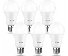 LEPRO 100080-DW-EU-6 LED Bulb, E27, A60, 13W (100W), 1521 lm, 6500K, 180°, 6-pack