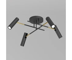 Lubinis šviestuvas Lampa sufitowa Luminex Luminex Axion 4323 plafon lampa sufitowa 4x8W GU10 juoda/auksinė