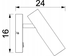 Luminex Luminex Axion 250 sieninis šviestuvas taškinis sieninis šviestuvas 1x8W GU10 pilka/chrominė