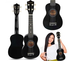 Luna Guitars SUPRIMO UK21 BK sopraninė ukulelė, 21", juoda, medinė