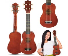 Luna Guitars SUPRIMO UK21 DW sopraninė ukulelė, 21", tamsi mediena