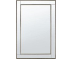 Beliani Sieninis veidrodis FENIOUX 60 cm 90 cm sidabrinis