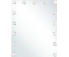 Beliani Vonios veidrodis LED LUCENAY 40 cm 50 cm sidabrinis